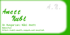 anett nubl business card